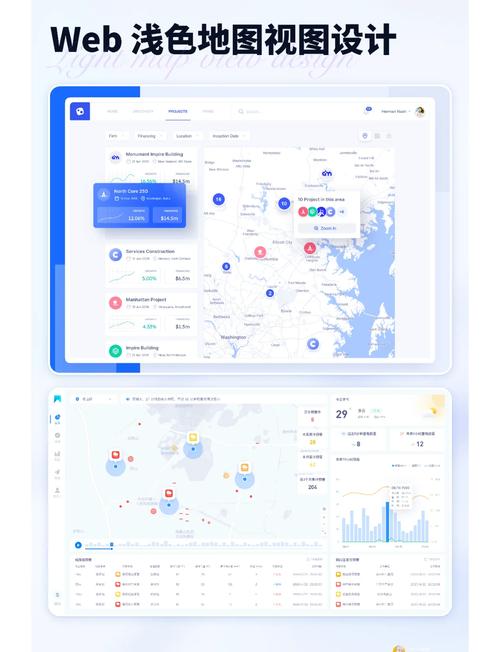 如何实现在网页中嵌入并展示详细功能的地图？