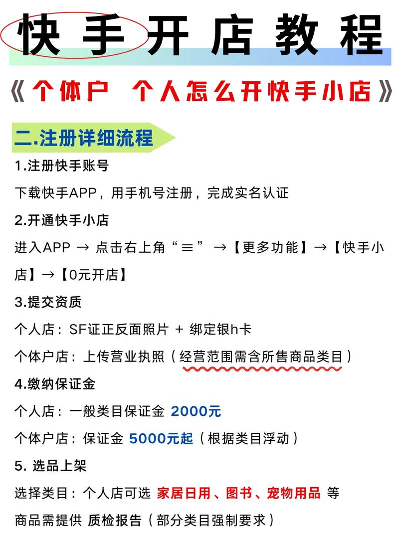 开设快手小店需要满足哪些条件？有哪些具体流程指南？