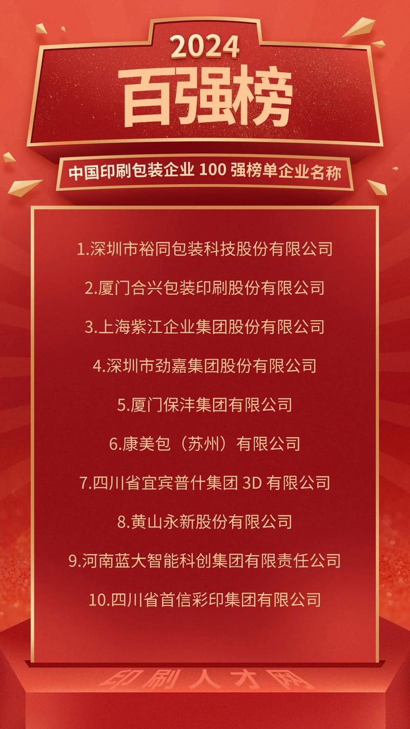 2024年全国印刷厂排名揭晓，哪家企业成为印刷行业领军者？