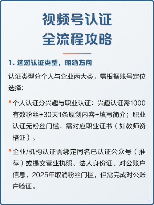 视频号认证中，企业和个人认证有哪些不同之处？