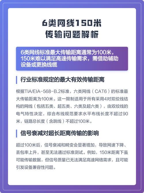 网线6类能支持150米传输吗？