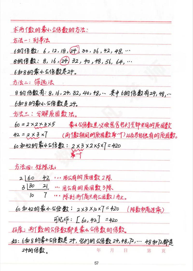 如何求解两个数的最小公倍数算法题？