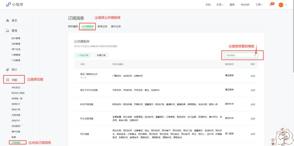 小程序模板消息具体指什么内容？