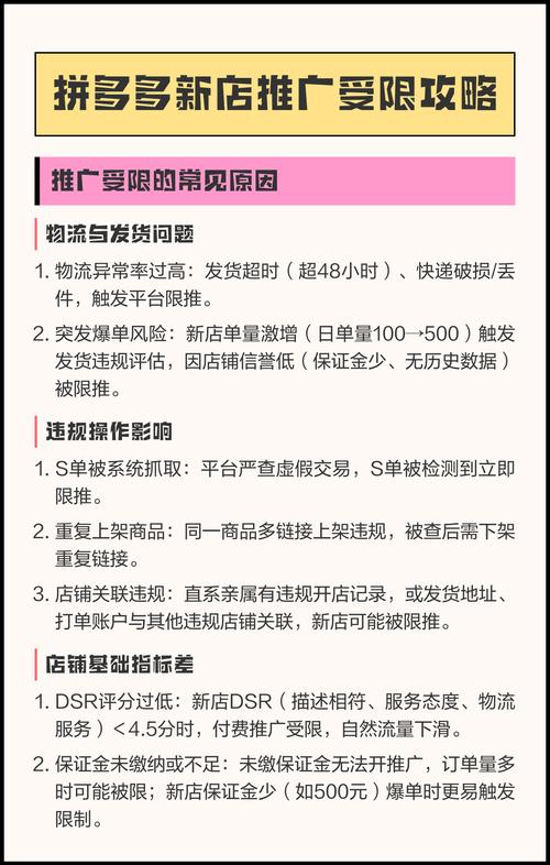 拼多多招商推广资源限制具体有哪些？