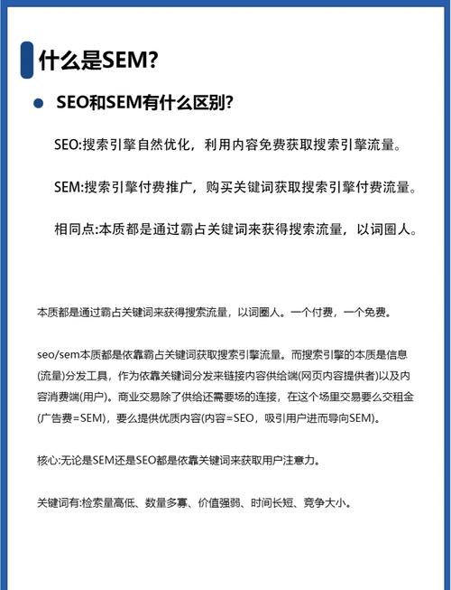 SEO与SEM有哪些优缺点比较？