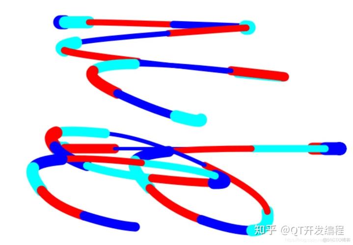 Qt如何通过示例代码实现钢笔风格线条效果及其工作原理？