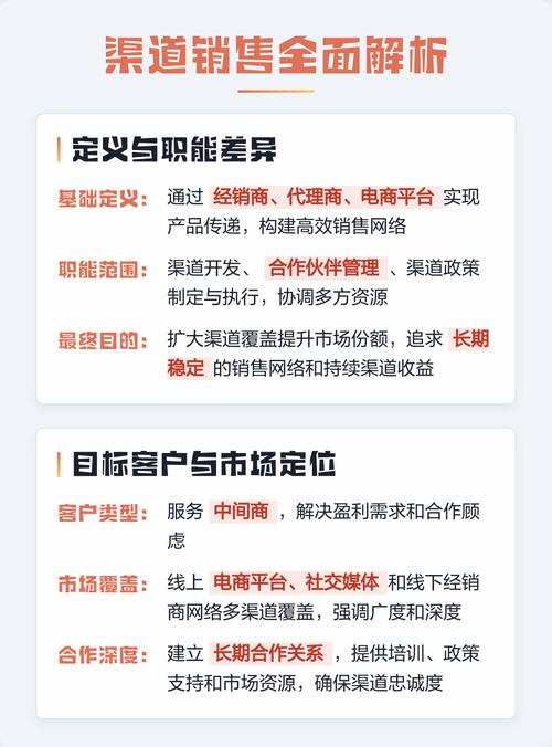 渠道销售与项目销售的核心区别是什么？