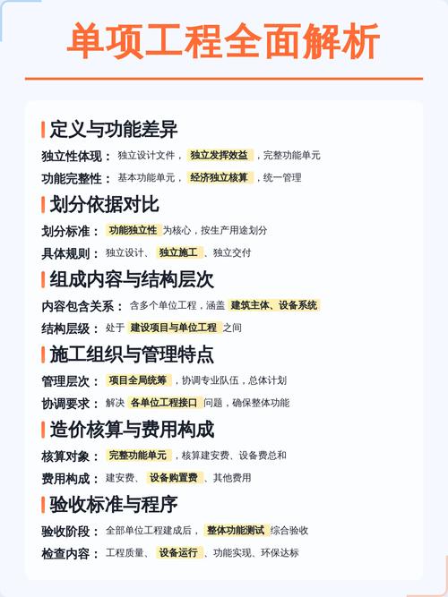 单位工程与项目之间有哪些根本性差异？