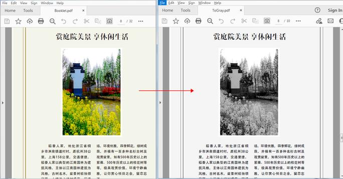 如何使用Java将彩色PDF文件转换为灰度模式？