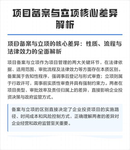 立项与项目在本质区别上有哪些具体体现？