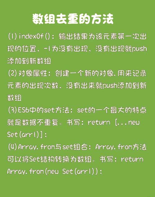 如何全面对比JavaScript中实现数组去重的各种方法及其优缺点？