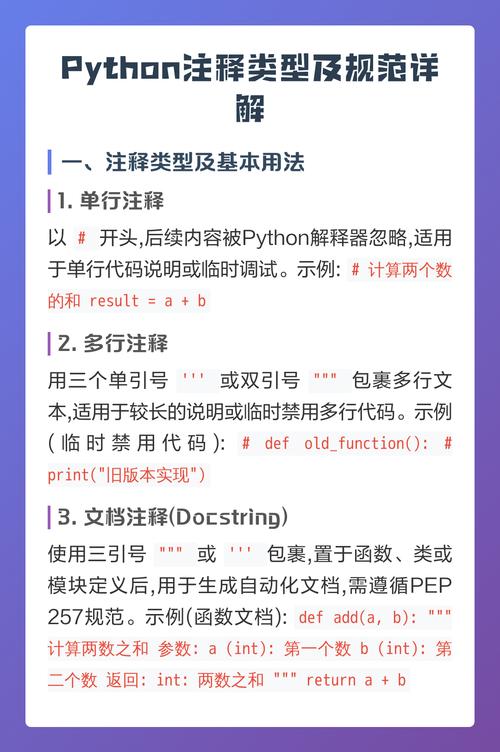 Python中注释如何添加？常见的注释类型有哪些？