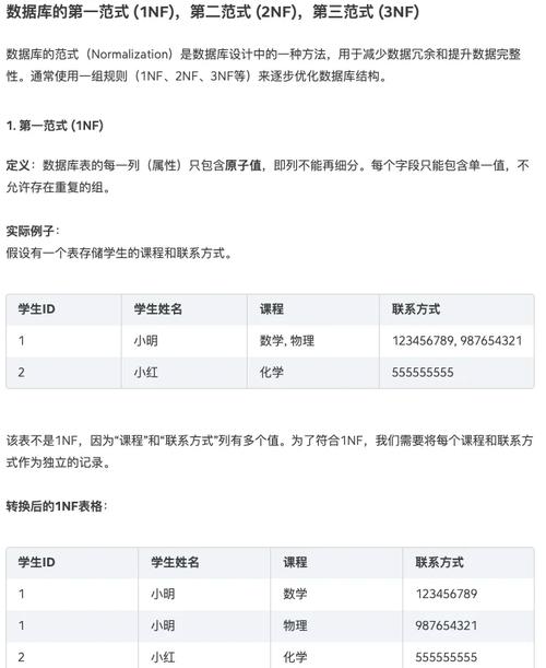 数据库中第二范式的作用是什么能否详细解释其规范性和优化效果？