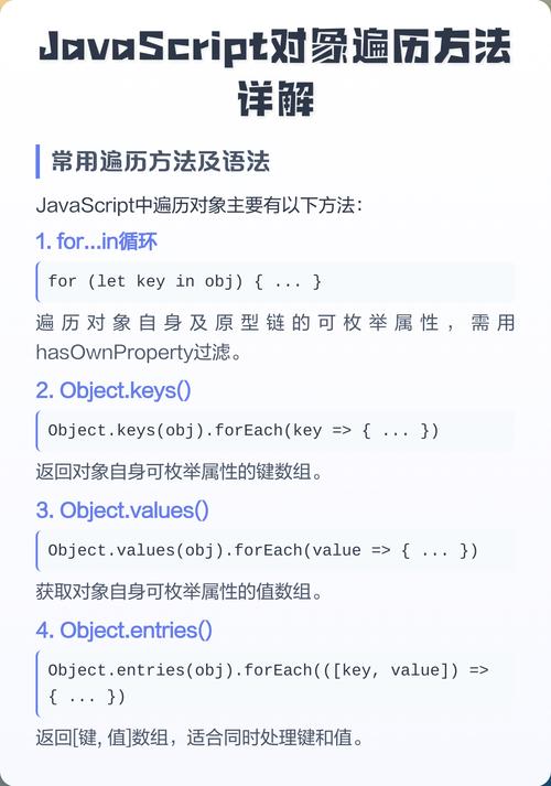 如何用JavaScript实现遍历对象的七种方法？