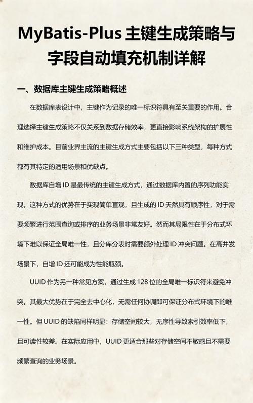 如何实现MyBatis-Plus中主键ID生成及字段自动填充的代码？