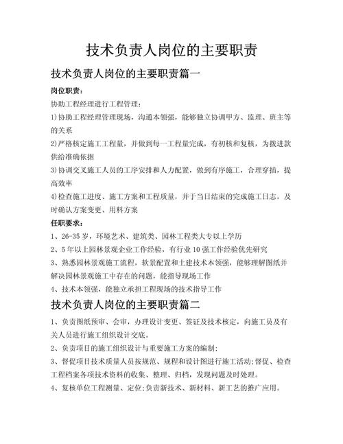 技术负责人与项目总工在职责和角色上有哪些根本的不同之处？
