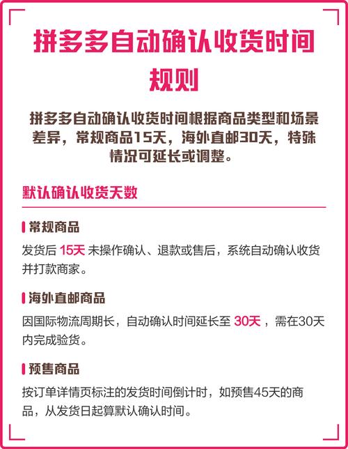 拼多多默认收货时间和规则具体是怎样的？
