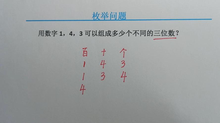 1、2、3、4能组成多少个互不相同且无重复数字的三位数？
