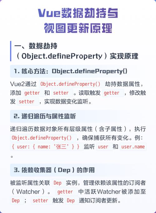 Vue数据劫持的原理和具体实现细节是怎样的？