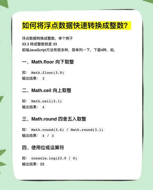 如何将JavaScript中的浮点数精确转换为整数类型？