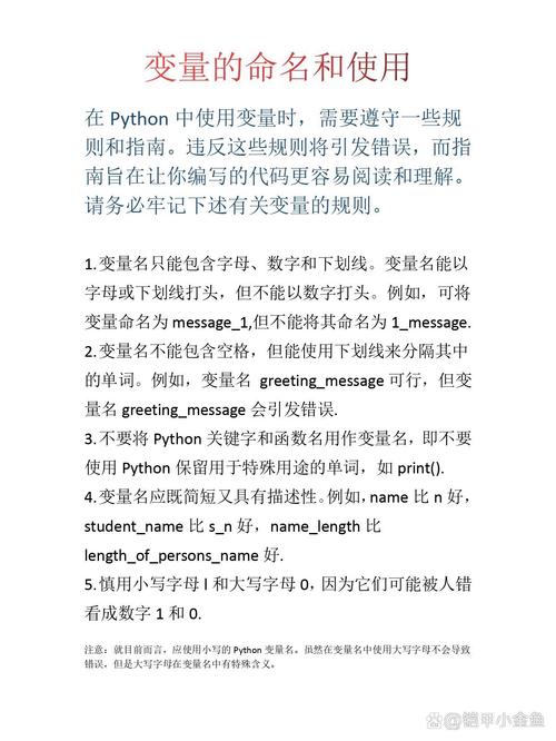 Python中变量命名应遵循哪些具体规则？