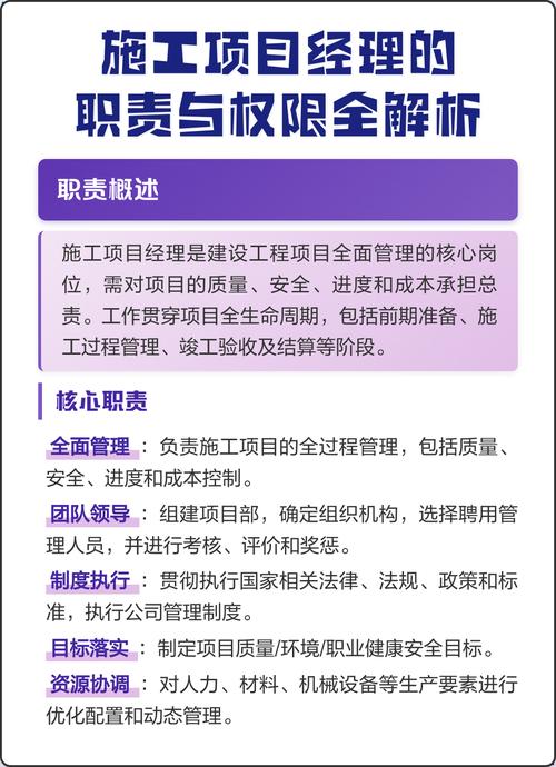 项目经理的职责和权限具体有哪些不同之处？