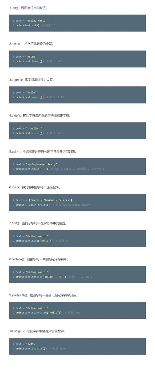 Python字符串操作常用函数有哪些？