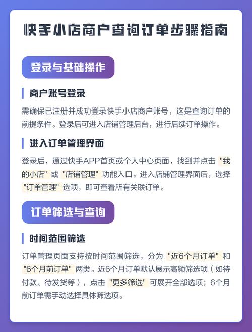 快手小店如何高效查询和管理订单？