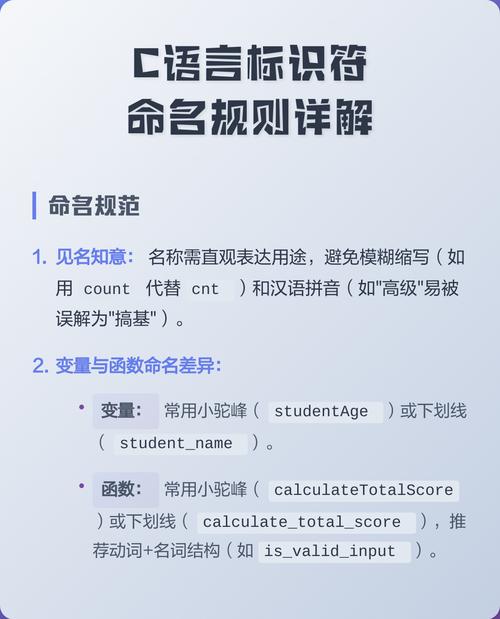 C语言中自定义标识符的命名规则有哪些？