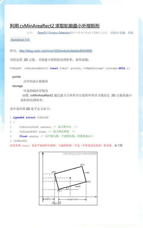 如何用OpenCV实现求最小外接正矩形？