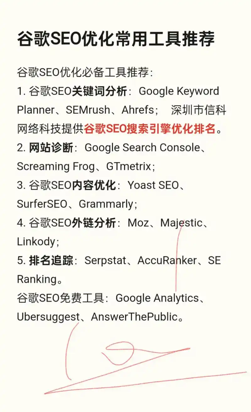 谷歌SEO优化工具中，有哪些是特别值得推荐的？