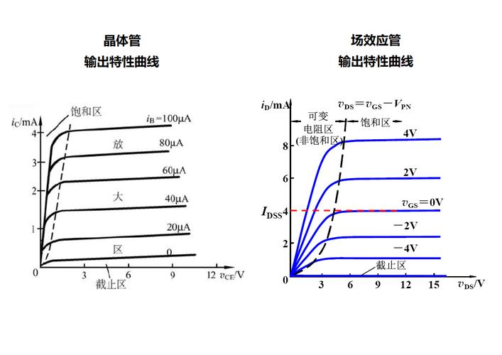 晶体管的输出特性曲线通常分为哪三个区域？