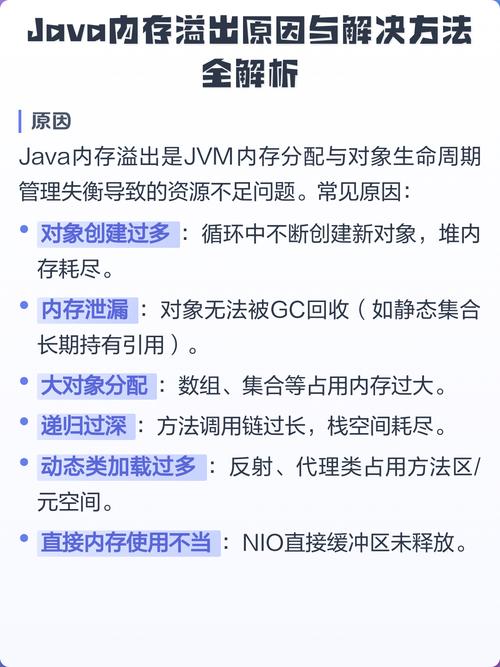 Java内存溢出是哪些原因导致的？如何有效解决？