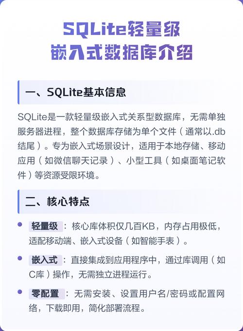 sqlite数据库的特点有哪些具体表现？