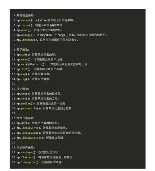 numpy库在Python中应用广泛，你能详细解释其所有功能吗？