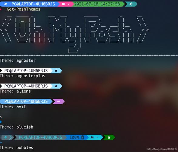 如何配置oh-my-posh使Windows Terminal界面更接近oh-my-zsh风格？