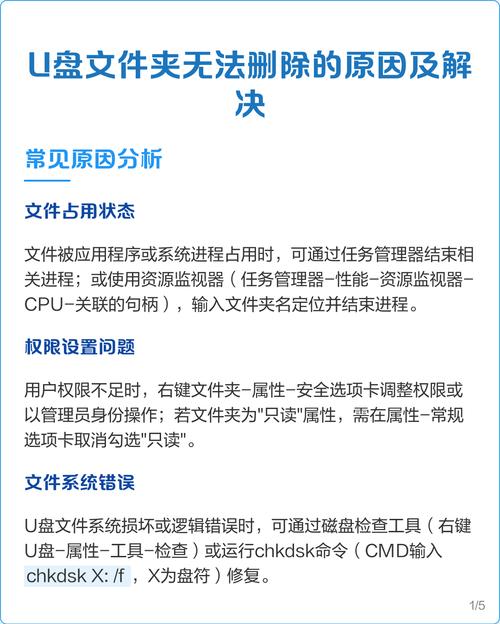 如何解决U盘里无法删除文件夹的问题？