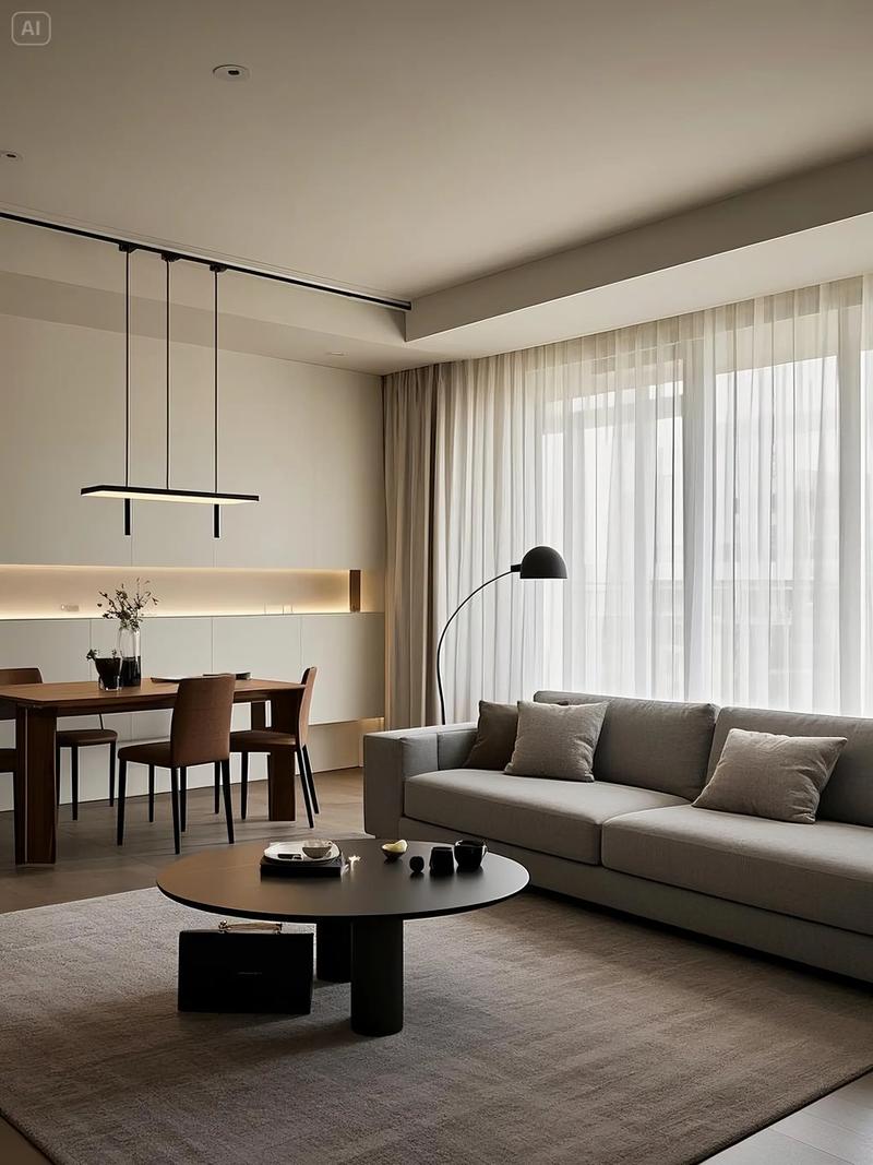 如何打造视觉焦点突出且风格清新极简的家居环境？