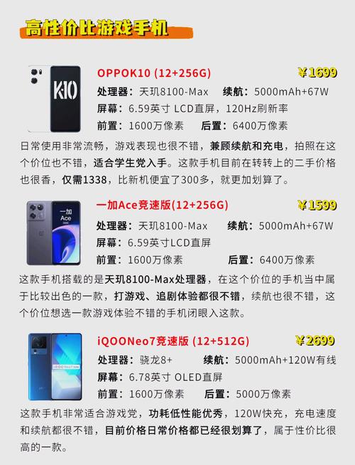 哪款游戏手机最适合入手，能满足高性能游戏体验？
