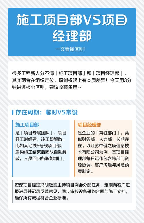 项目部与施工部的主要区别有哪些？