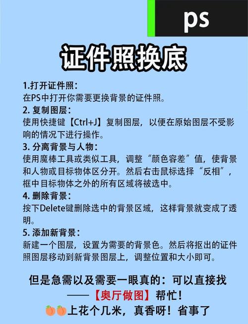 ps证件照换背景具体操作步骤是怎样的？