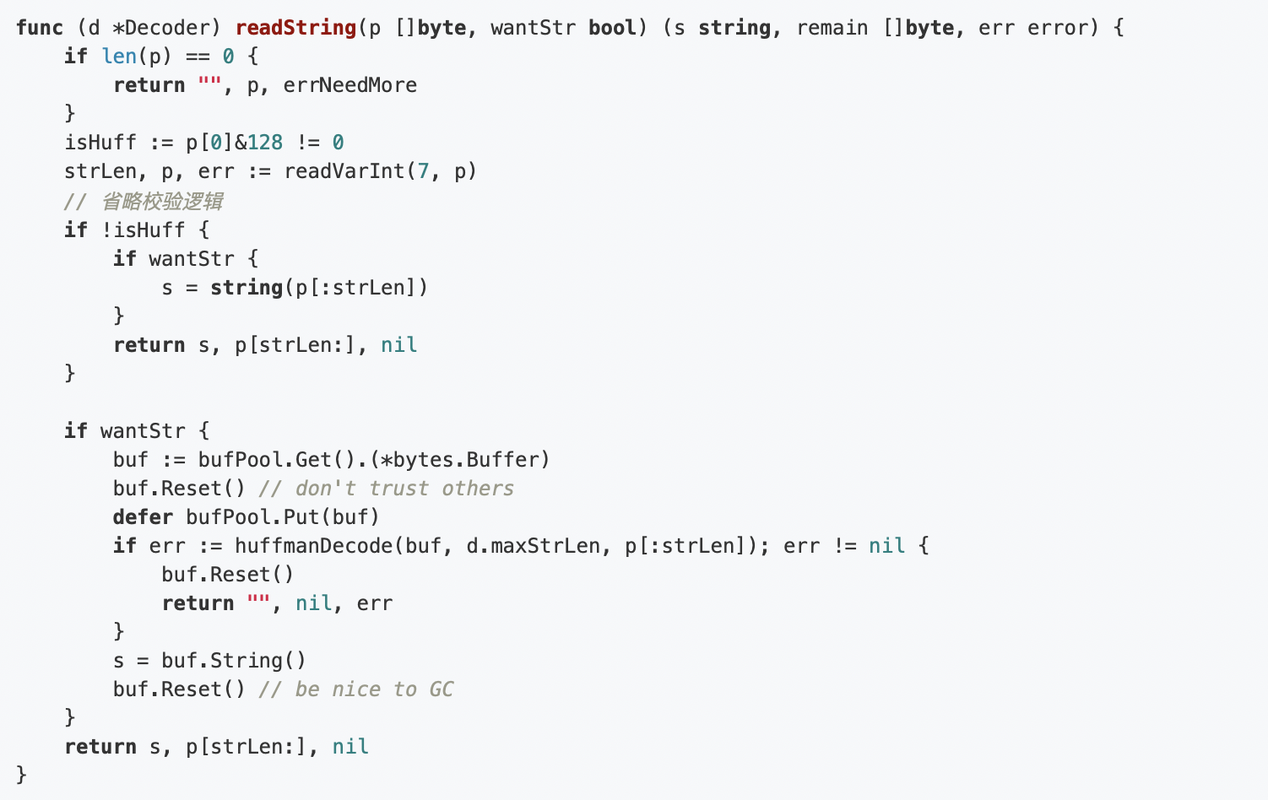 Go发起HTTP2.0请求流程中，如何实现标头压缩的细节是什么？