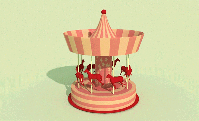 如何用JavaScript实现动态旋转木马效果？