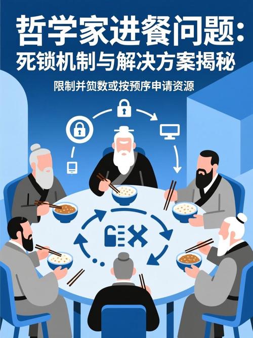 Java如何通过哲学家进餐案例演示死锁现象？