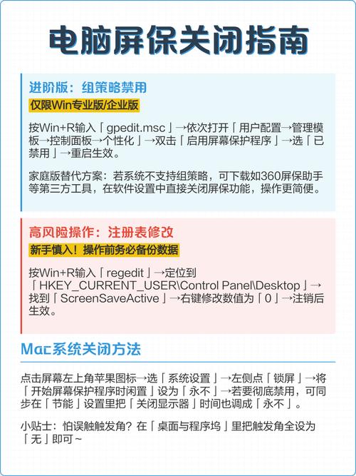 如何彻底关闭win7系统中的屏幕保护程序，使其永不自动启动？