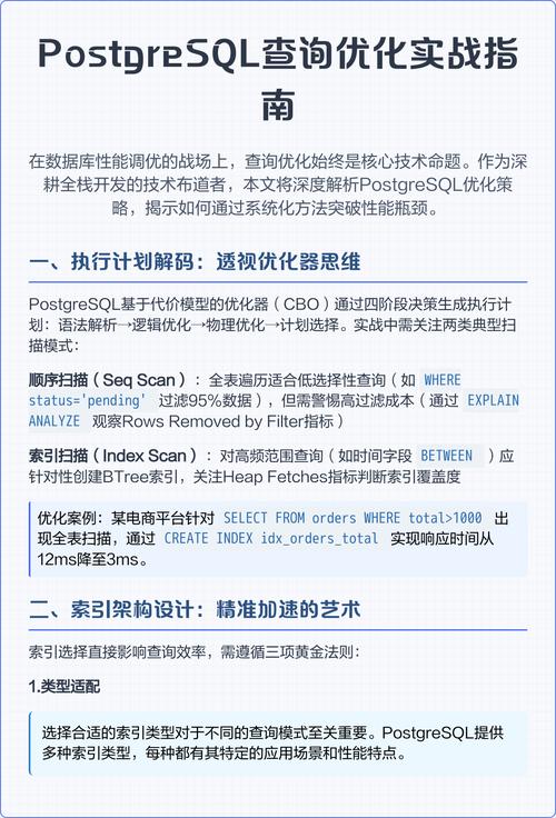 如何正确避免PostgreSQL索引使用误区，有效提升数据库查询性能？