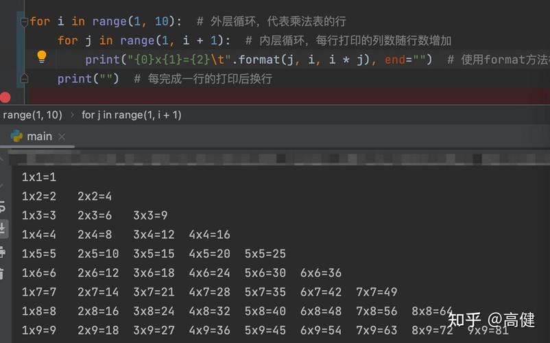 如何用JavaScript编写流程控制语句来打印完整的九九乘法表？