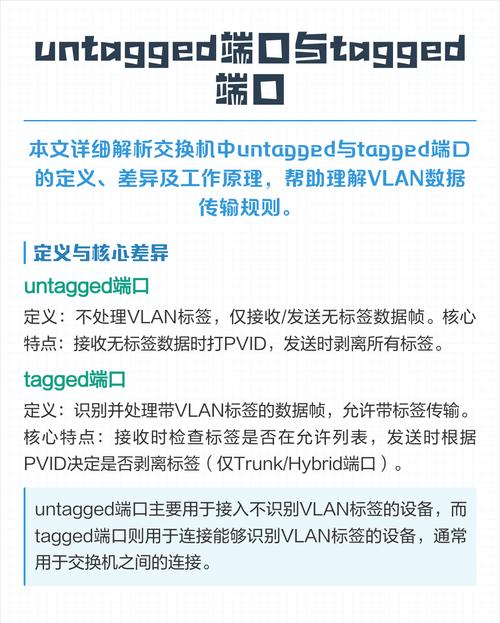 什么是tagged端口和untagged端口之间的主要区别？
